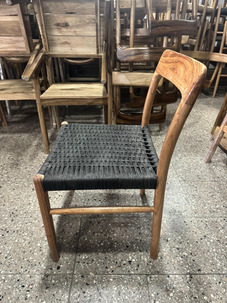 Silla Moller Tejida Kraft Negro Paraíso - Imagen 4
