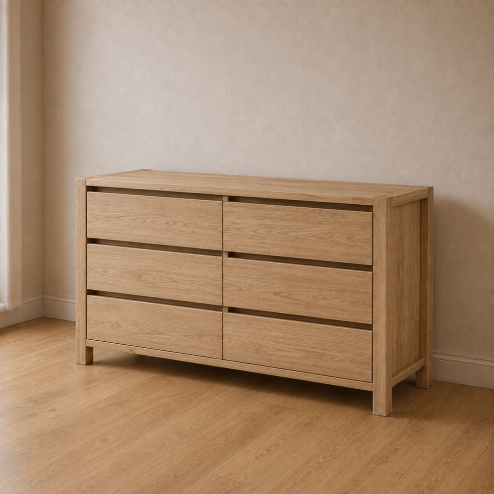 Comoda/Cajonera Alamo Macizo - Modelo 2